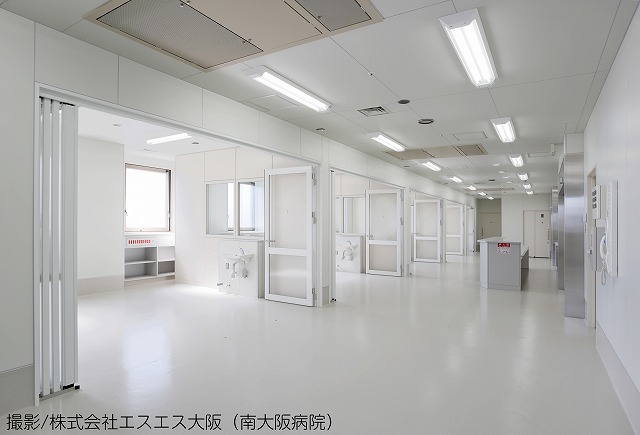 南大阪病院｜ストレッチャー搬送を考慮したスムーズな動線